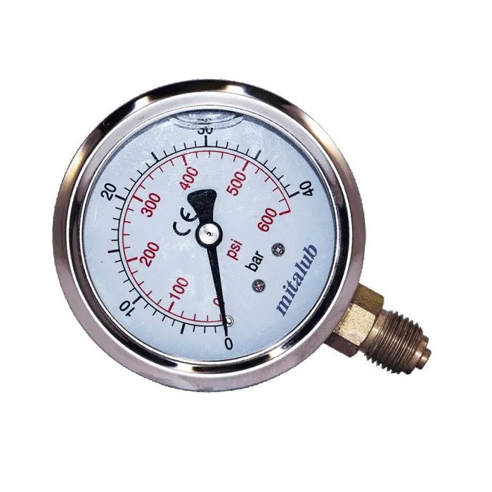 STAINLESS BOTTOM PRESSURE GAUGES WITH GLYCERIN